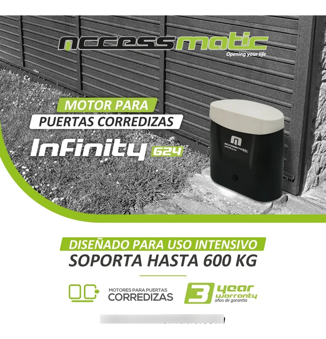 Motor Para Puerta Corrediza Hasta De 600 Kg Infinity 624 - Image 5